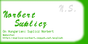 norbert suplicz business card